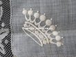 画像11: 未使用 19世紀 アンティーク  結婚式のハンカチ 王冠紋章 & プリーツ入り　手編みのヴァランシエンヌレース (11)