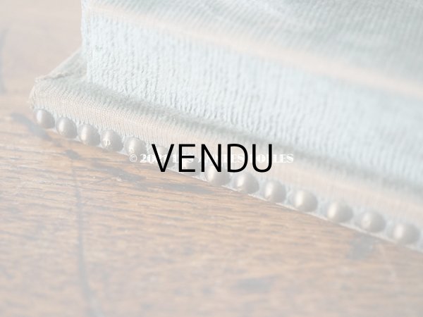 画像6: アンティーク ベルベットの台座 スモーキーブルー (6)