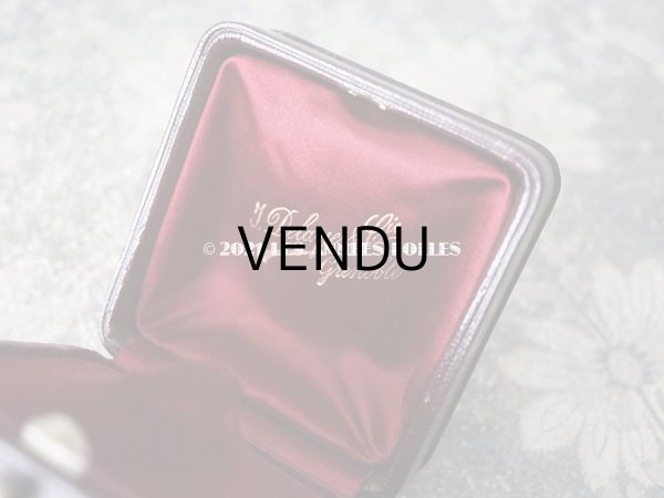 画像10: 1900年代 アンティーク 本革製 ジュエリーボックス 金彩＆イニシャル入り MC ボルドー (10)