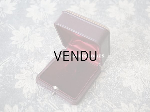 画像6: 1900年代 アンティーク 本革製 ジュエリーボックス 金彩＆イニシャル入り MC ボルドー (6)
