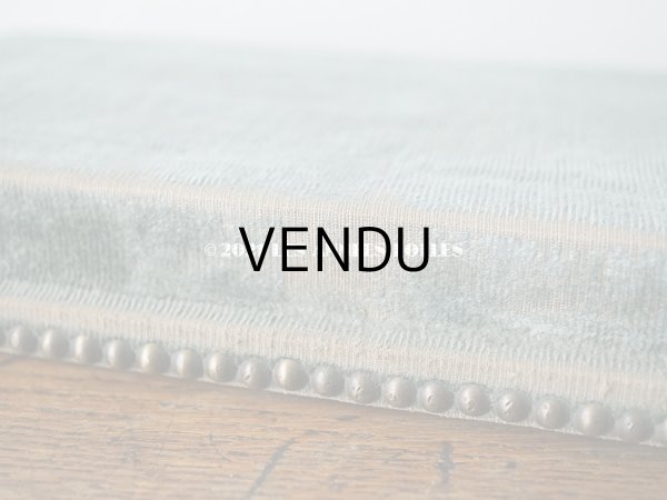 画像7: アンティーク ベルベットの台座 スモーキーブルー (7)