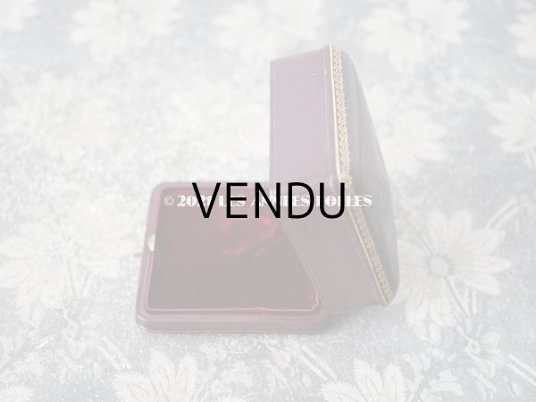 画像5: 1900年代 アンティーク 本革製 ジュエリーボックス 金彩＆イニシャル入り MC ボルドー (5)
