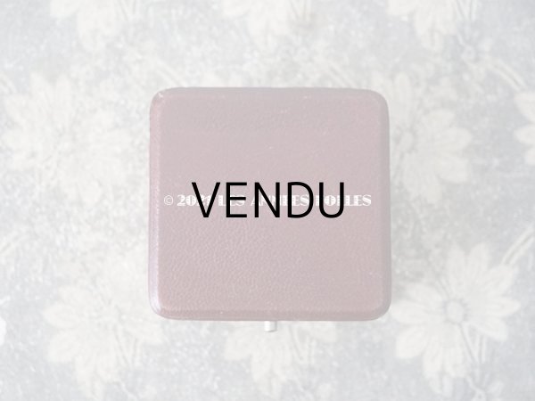 画像8: 1900年代 アンティーク 本革製 ジュエリーボックス ブレスレット用 金彩＆イニシャル入り MC ボルドー (8)