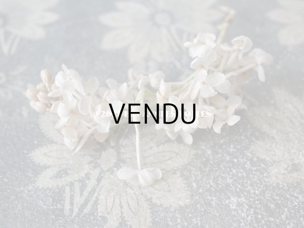 画像6: アンティーク  ホワイトライラックの布花のセット (6)