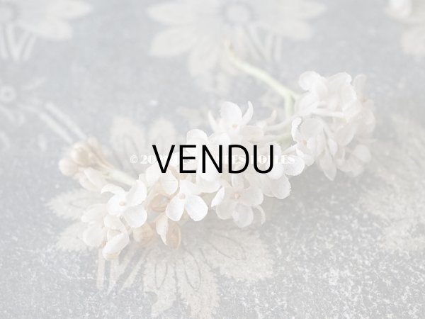 画像7: アンティーク  ホワイトライラックの布花のセット (7)