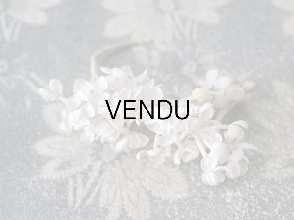 画像8: アンティーク  ホワイトライラックの布花のセット (8)