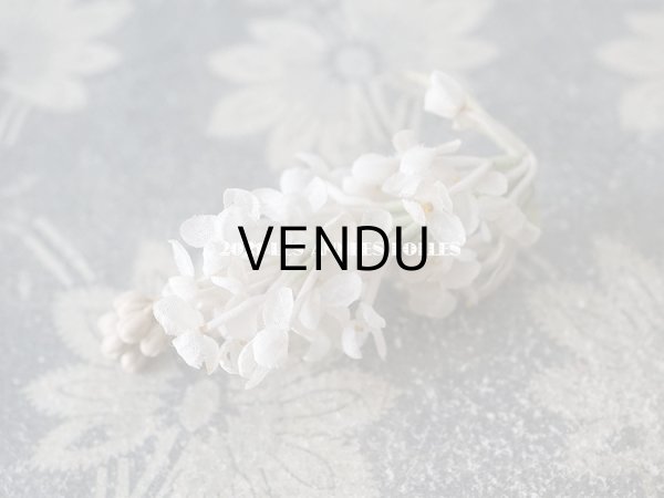 画像3: アンティーク  ホワイトライラックの布花のセット (3)