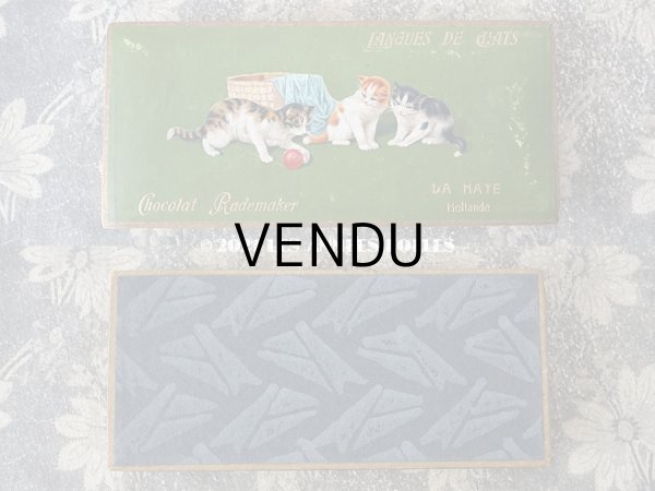 画像4: アンティーク ラングドシャのお菓子箱  LANGUES DE CHATS  - CHOCOLAT RADEMAKER  - (4)