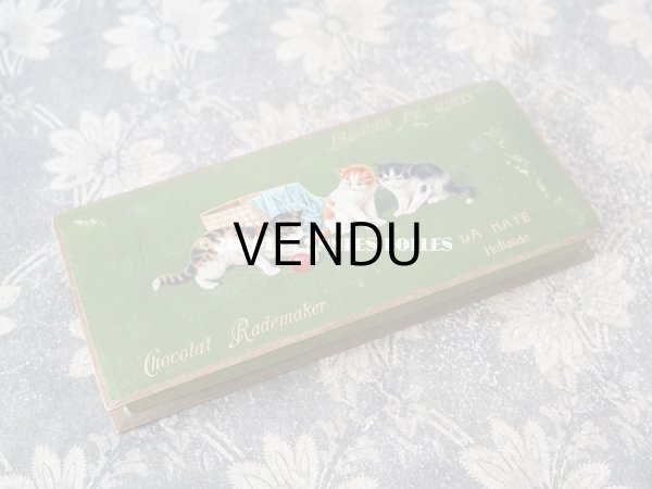 画像3: アンティーク ラングドシャのお菓子箱  LANGUES DE CHATS  - CHOCOLAT RADEMAKER  - (3)