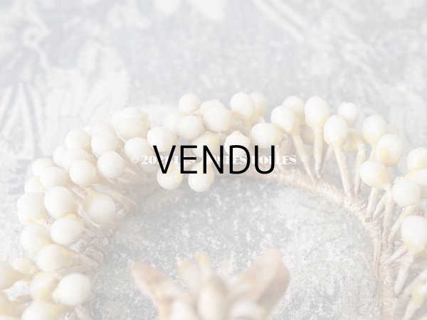 画像6: 1900年代 アンティーク ドール用 ワックスフラワーの小さなヘッドリース (6)