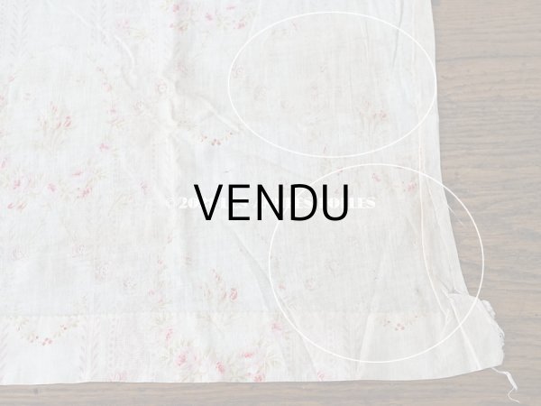 画像12: 1900年代 アンティーク  薔薇のメダイヨン＆ガーランド コットン製ファブリック 138×70cm (12)