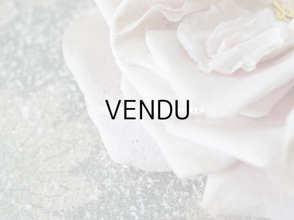 画像4: アンティーク 淡いピンクの大きな薔薇の布花 コサージュ (4)