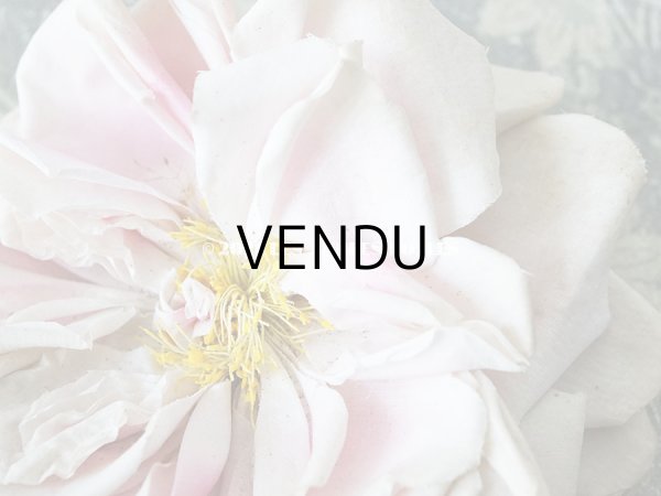 画像5: アンティーク 淡いピンクの大きな薔薇の布花 コサージュ (5)