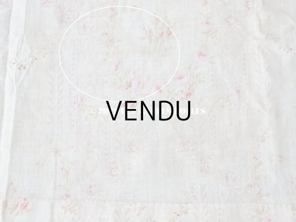 画像13: 1900年代 アンティーク  薔薇のメダイヨン＆ガーランド コットン製ファブリック 138×70cm (13)
