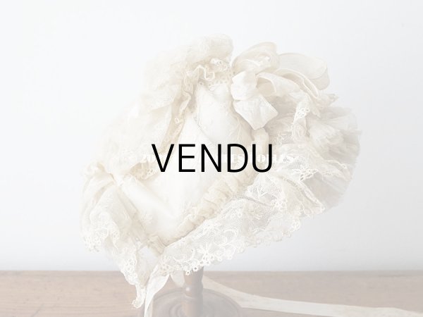 画像7: 19世紀末 アンティーク 小さな女の子用 帽子 リボン＆レース  (7)