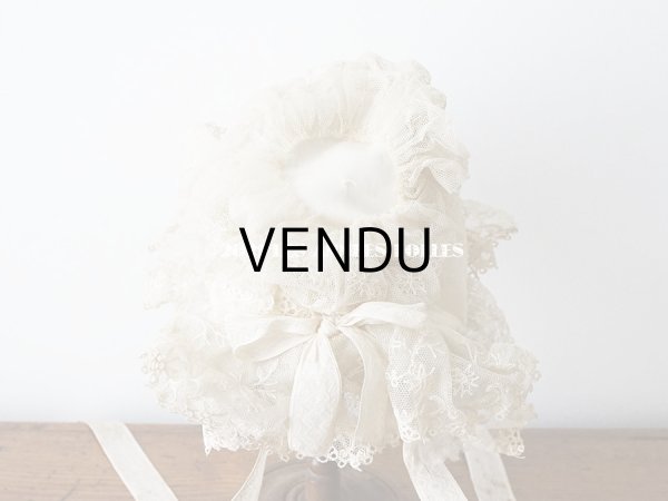 画像8: 19世紀末 アンティーク 小さな女の子用 帽子 リボン＆レース  (8)