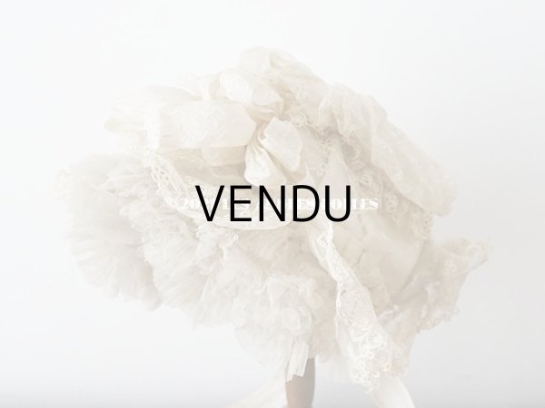 画像4: 19世紀末 アンティーク 小さな女の子用 帽子 リボン＆レース  (4)