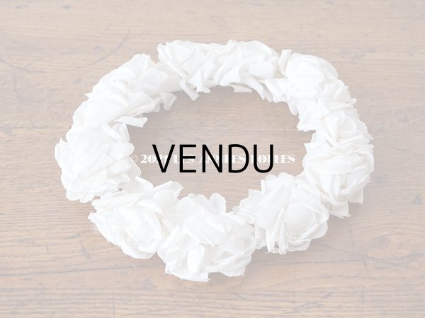 画像5: 1900年代 アンティーク 薔薇の布花のティアラ 花冠　 (5)