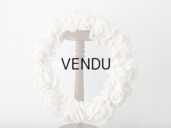 画像4: 1900年代 アンティーク 薔薇の布花のティアラ 花冠　 (4)