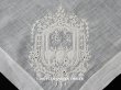 画像1: 19世紀 アンティーク  結婚式のハンカチ  モノグラム入り大きなメダイヨン (1)