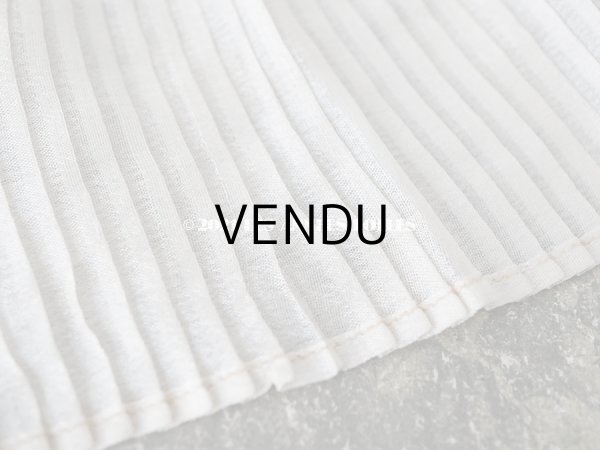 画像4: アンティーク 幅広 シルク製 オフホワイトのプリーツリボン 淡いピンクベージュの縁取り  7.7cm幅  100cm (4)