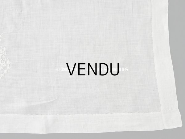 画像7: 19世紀 アンティーク  結婚式のハンカチ  モノグラム入り大きなメダイヨン (7)