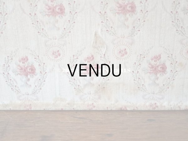 画像9: 1900年代 アンティーク ワイン色の薔薇のメダイヨン 大きなカルトナージュボックス 41×26×12.8cm (9)