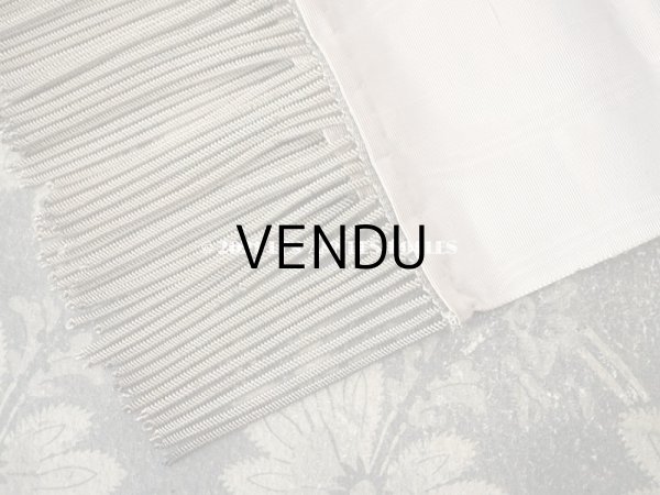 画像6: アンティーク 初聖体の腕章 淡いグレイッシュピンク シルバーのフリンジ (6)