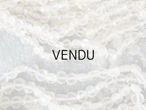 画像7: アンティーク ガラス製 ビーズ オーロラ加工  フラット・ラウンド 3mm  約300ピース (7)