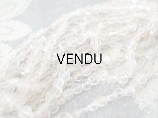 画像5: アンティーク ガラス製 ビーズ オーロラ加工  フラット・ラウンド 3mm  約300ピース (5)