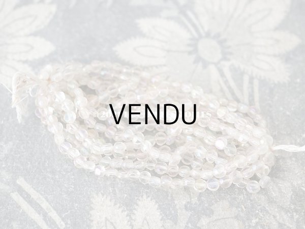 画像3: アンティーク ガラス製 ビーズ オーロラ加工  フラット・ラウンド 3mm  約300ピース (3)