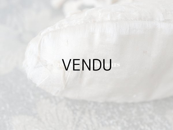 画像8: 1900年代 アンティーク ベビーシューズ シルク製 (8)