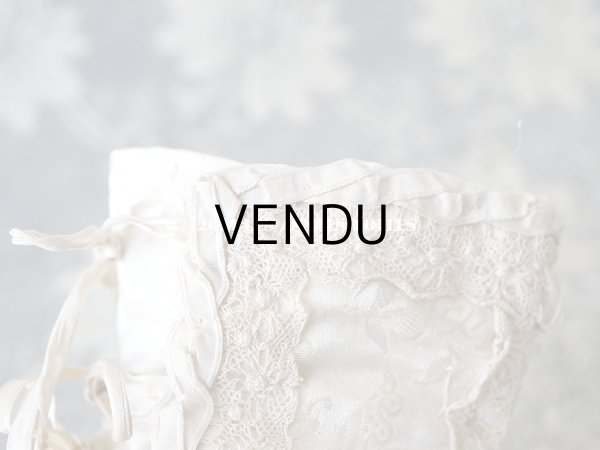 画像6: 1900年代 アンティーク ベビーシューズ シルク製 (6)