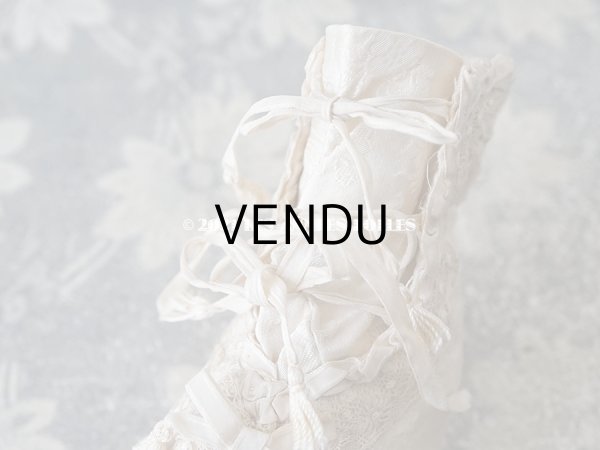 画像5: 1900年代 アンティーク ベビーシューズ シルク製 (5)