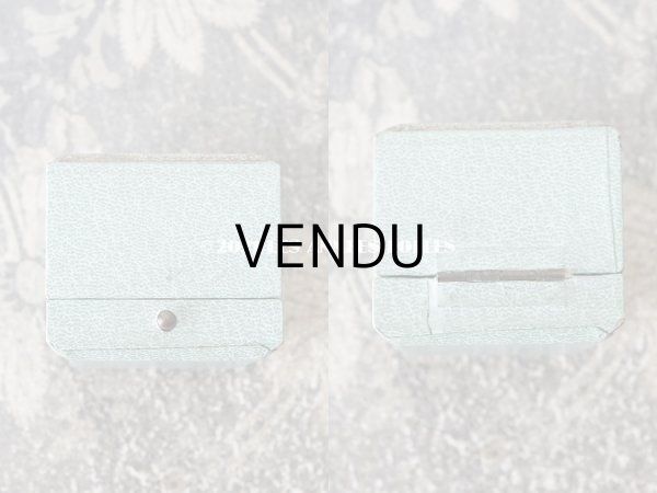 画像4: 1900年代 アンティーク リングボックス ジュエリーボックス 金彩入り グレイッシュブルー (4)