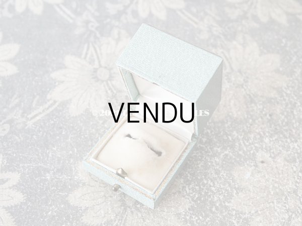 画像6: 1900年代 アンティーク リングボックス ジュエリーボックス 金彩入り グレイッシュブルー (6)
