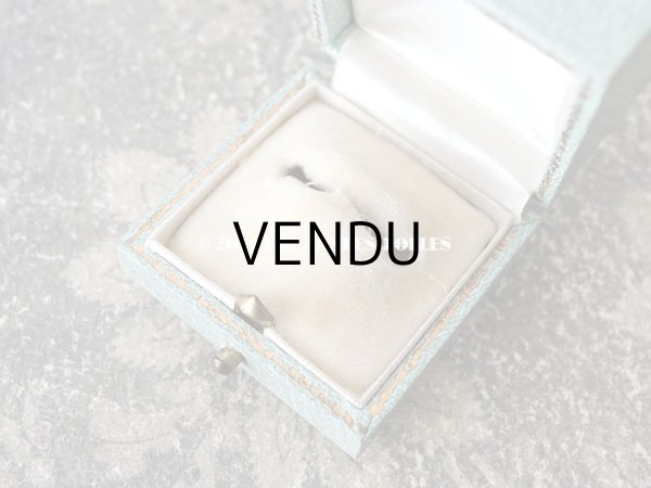画像8: 1900年代 アンティーク リングボックス ジュエリーボックス 金彩入り グレイッシュブルー (8)
