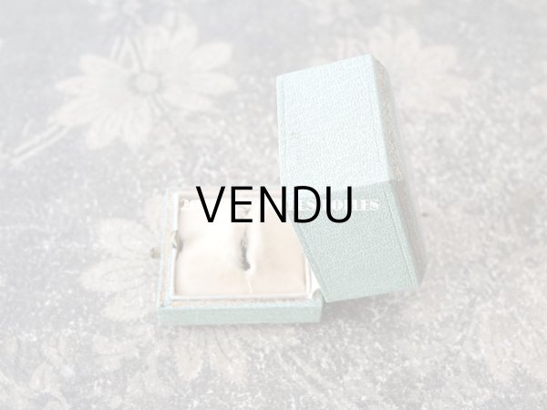 画像7: 1900年代 アンティーク リングボックス ジュエリーボックス 金彩入り グレイッシュブルー (7)