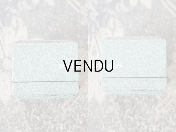 画像5: 1900年代 アンティーク リングボックス ジュエリーボックス 金彩入り グレイッシュブルー (5)