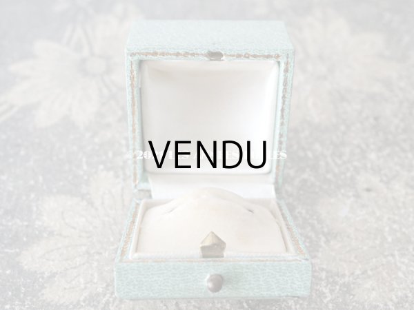 画像9: 1900年代 アンティーク リングボックス ジュエリーボックス 金彩入り グレイッシュブルー (9)