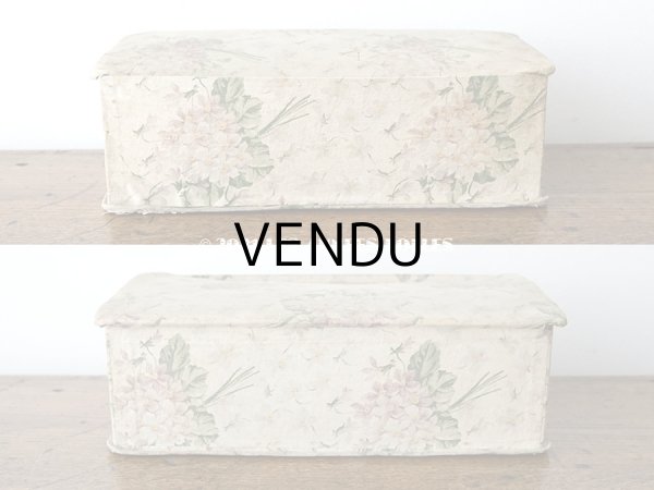 画像4: 1900年代 アンティーク 菫のブーケ　カルトナージュボックス (4)