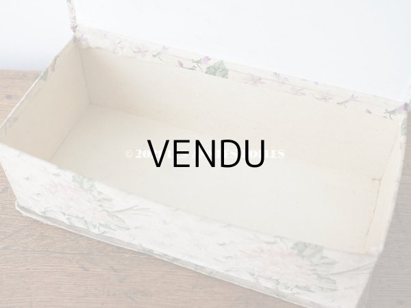 画像7: 1900年代 アンティーク 菫のブーケ　カルトナージュボックス (7)