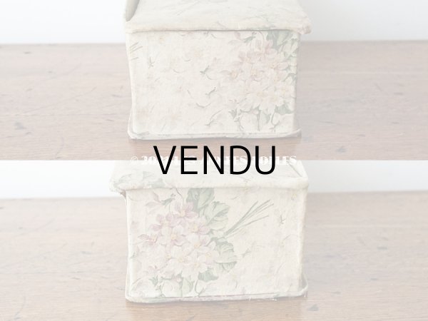 画像5: 1900年代 アンティーク 菫のブーケ　カルトナージュボックス (5)