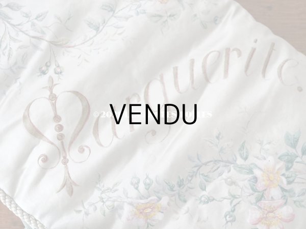 画像10: アンティーク  シルク製 ハンキーケース 野生の薔薇 ＆MARGUERITE パウダーグリーン ハンカチ用ポシェット  (10)