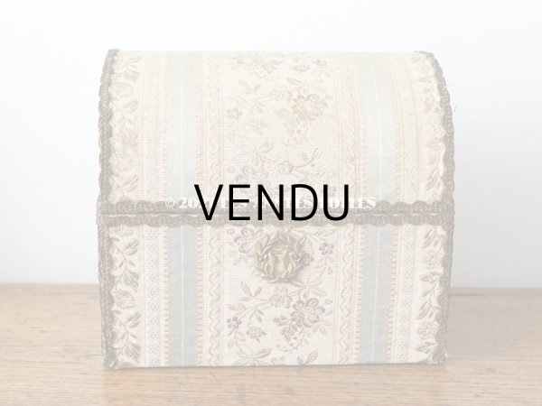 画像8: アンティーク 花模様のコフレ ジャガード織 (8)