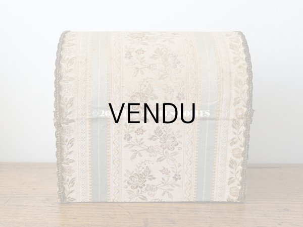 画像9: アンティーク 花模様のコフレ ジャガード織 (9)