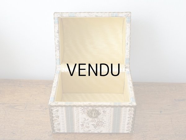 画像4: アンティーク 花模様のコフレ ジャガード織 (4)