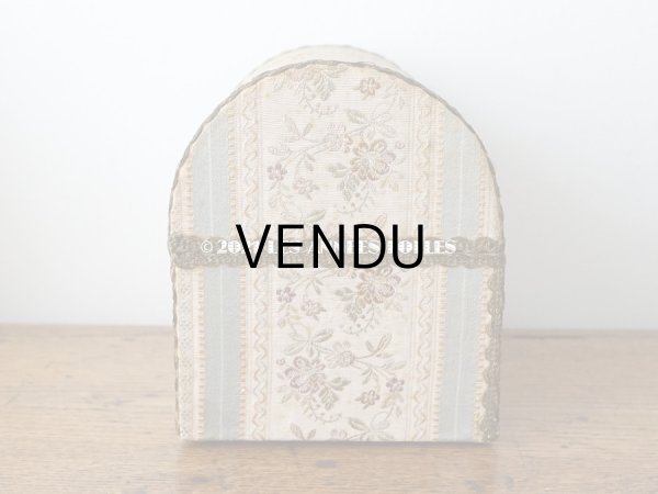 画像10: アンティーク 花模様のコフレ ジャガード織 (10)