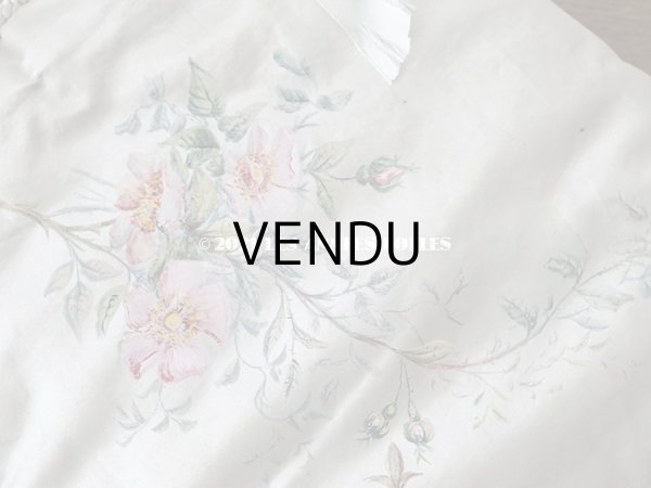 画像9: アンティーク  シルク製 ハンキーケース 野生の薔薇 ＆MARGUERITE パウダーグリーン ハンカチ用ポシェット  (9)