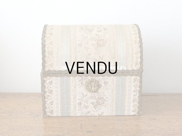 画像3: アンティーク 花模様のコフレ ジャガード織 (3)